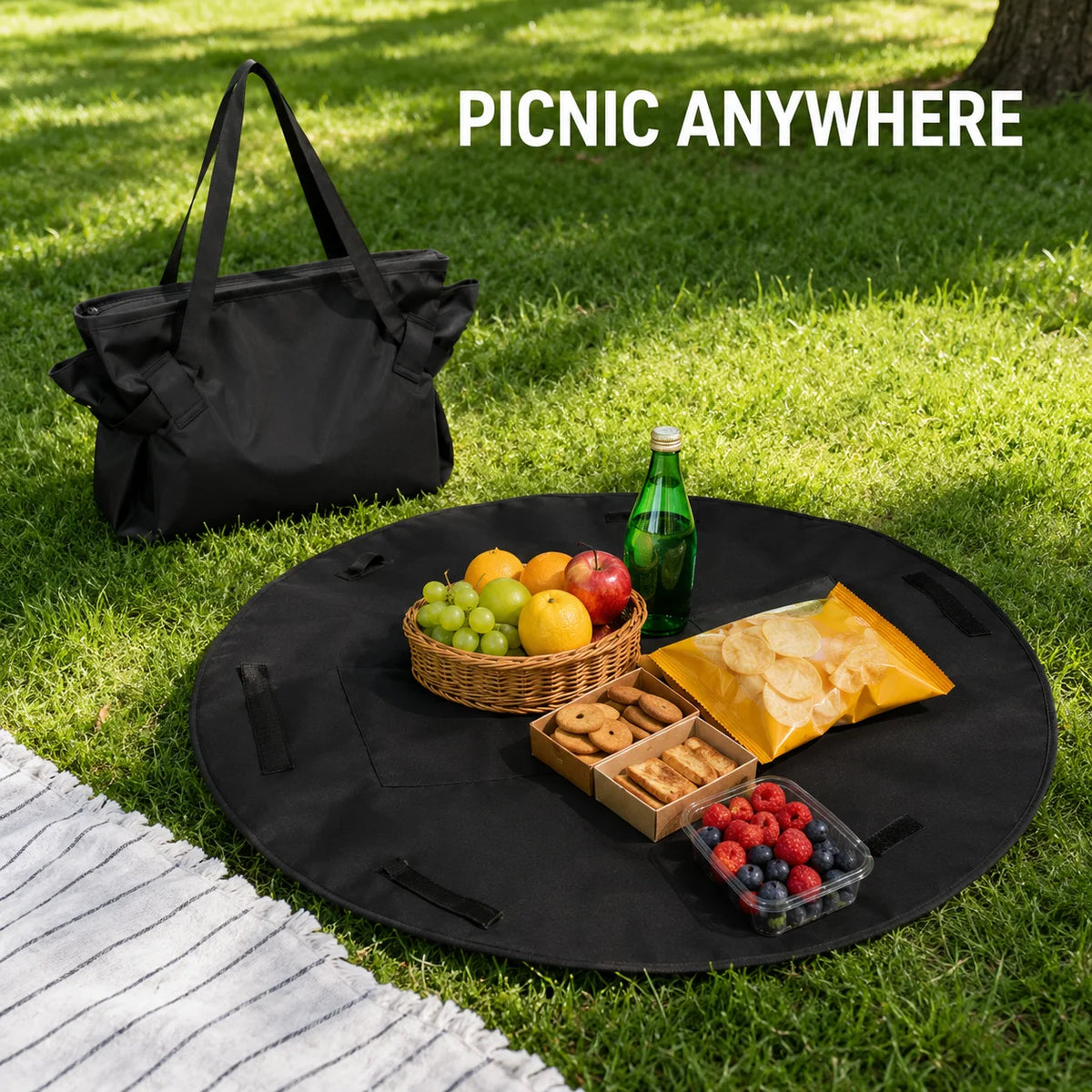 Convertible Picnic Mat and Shoulder Tote