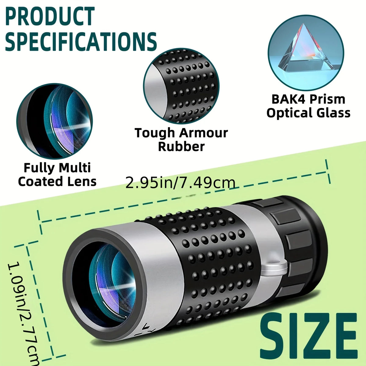7x18 Compact Monocular for Outdoor Viewing