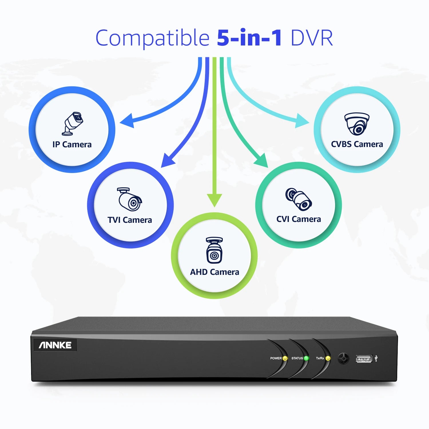 ANNKE 4K 8MP 8CH 5-in-1 Hybrid Security DVR Recorder