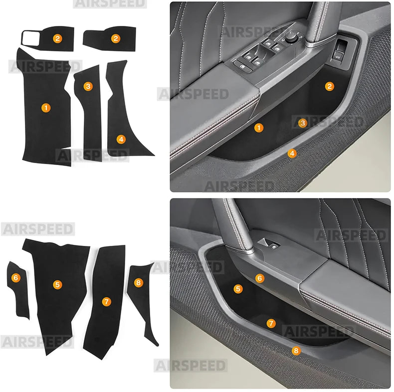 Car Front Rear Door Map Pocket Sticker for Seat Leon and Cupra