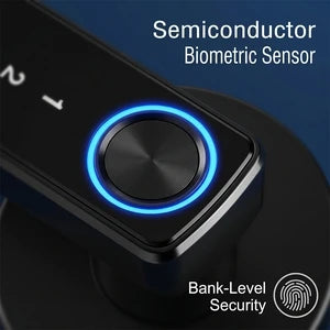 Fechadura Inteligente Tuya Bluetooth com Impressão Digital, Senha, Cartão IC, Chave Mecânica, Desbloqueio Anti-Escondido, Código Falso, Fechadura de Alavanca Inteligente com Trinco Ajustável para Porta Interior de Casa, Quarto ou Apartamento