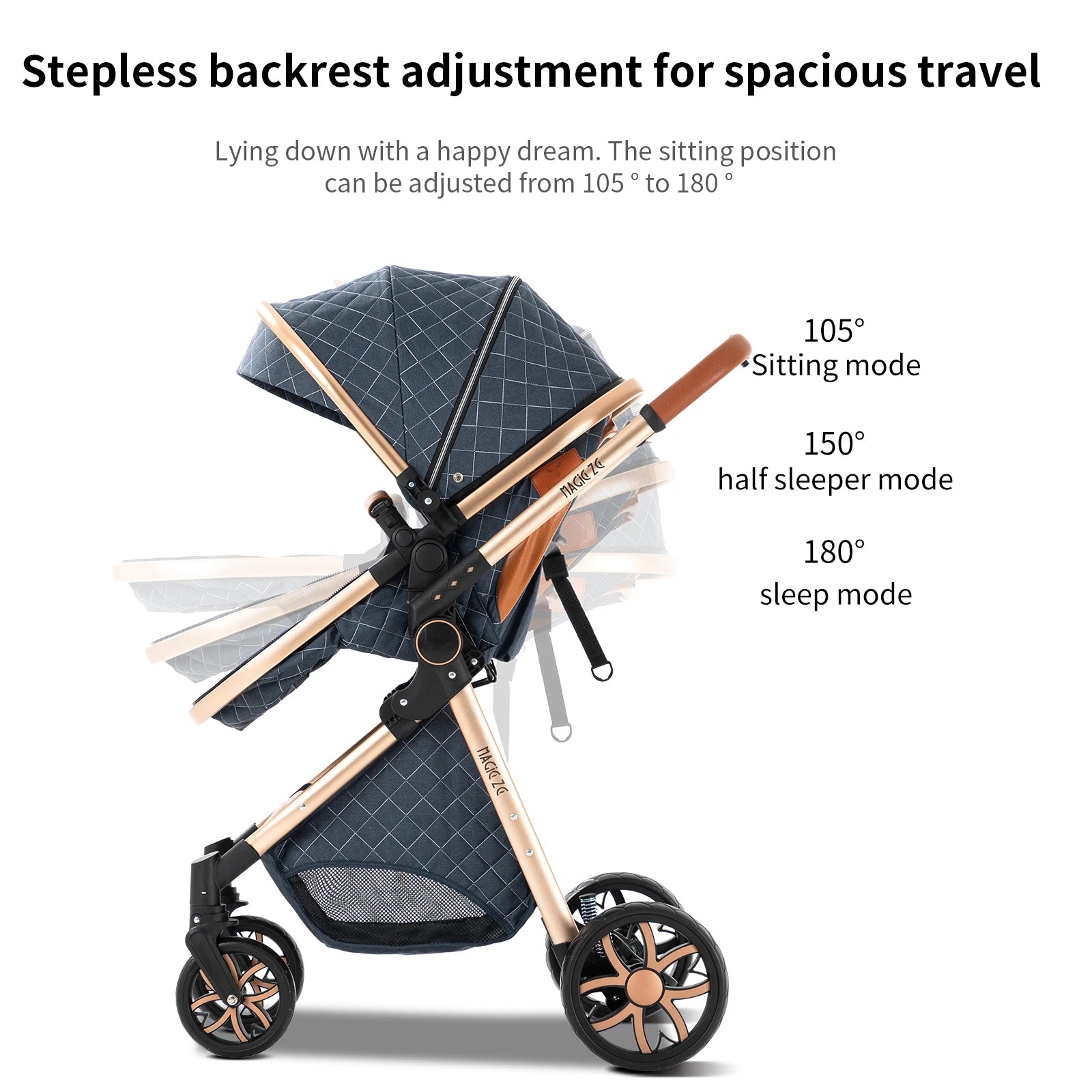 Baby Stroller 3‑in‑1 Lightweight Multifunction Carriage for Newborns