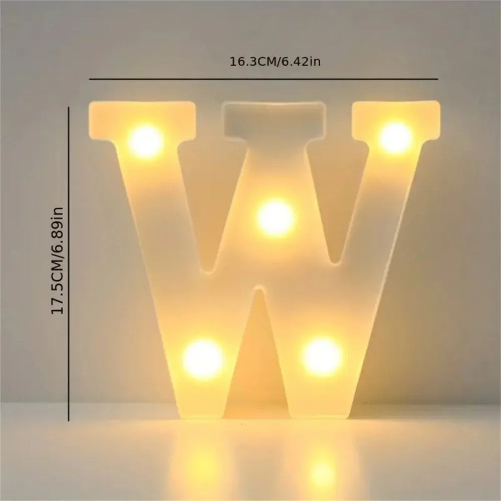 Varmhvit LED-bokstav- eller tallampe