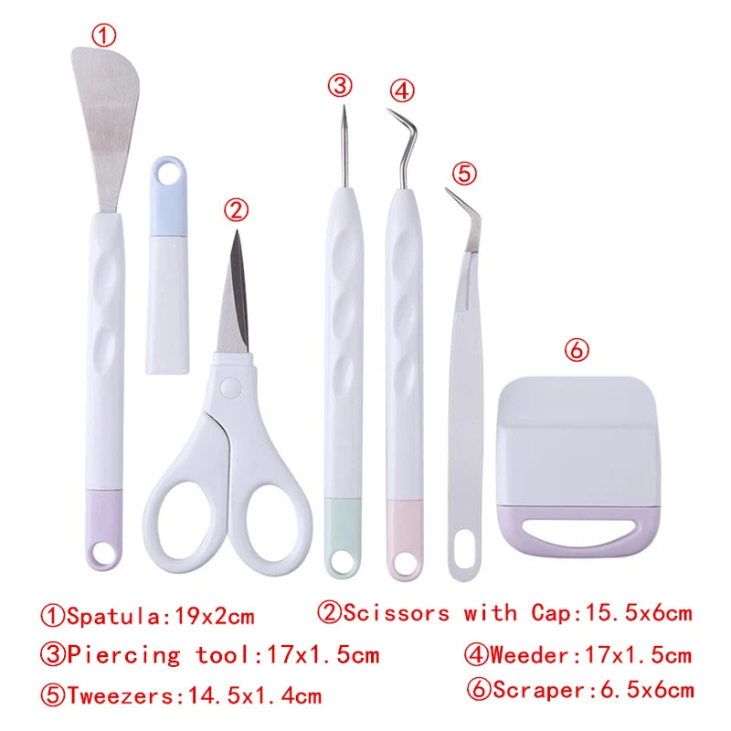 Conjunto de ferramentas para depilar vinil e trabalhos manuais, 6 peças