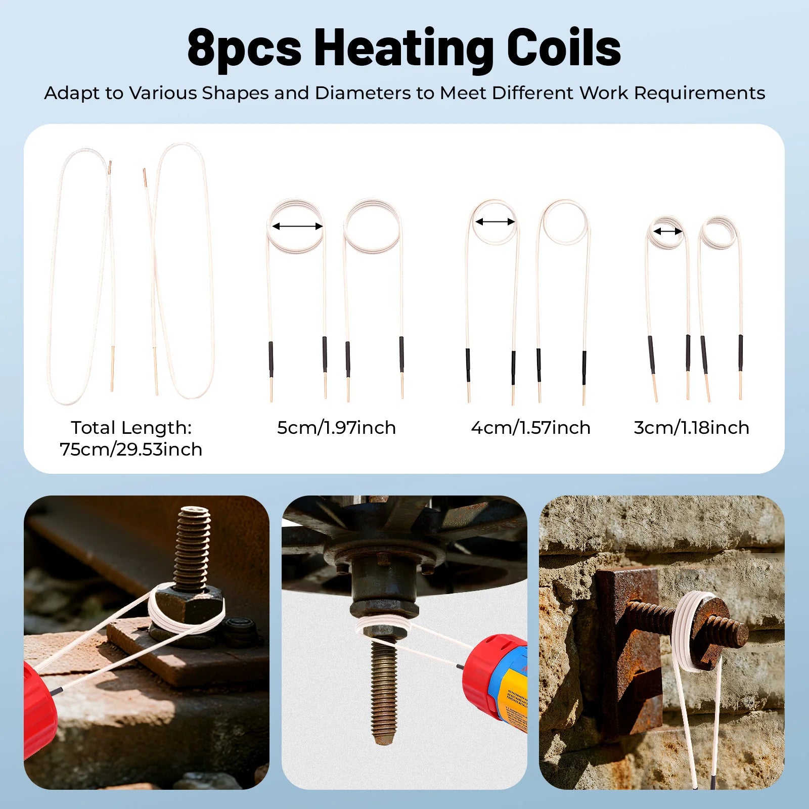 Hızlı Civata ve Vida Sökme için Manyetik İndüksiyon Isıtıcı Kiti