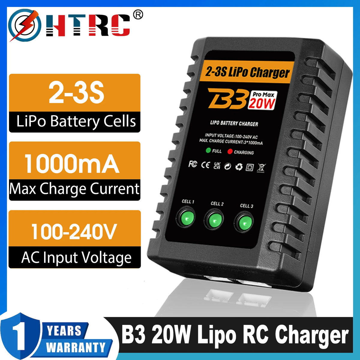 B3 Pro Max 2S-3S LiPo Balance Charger