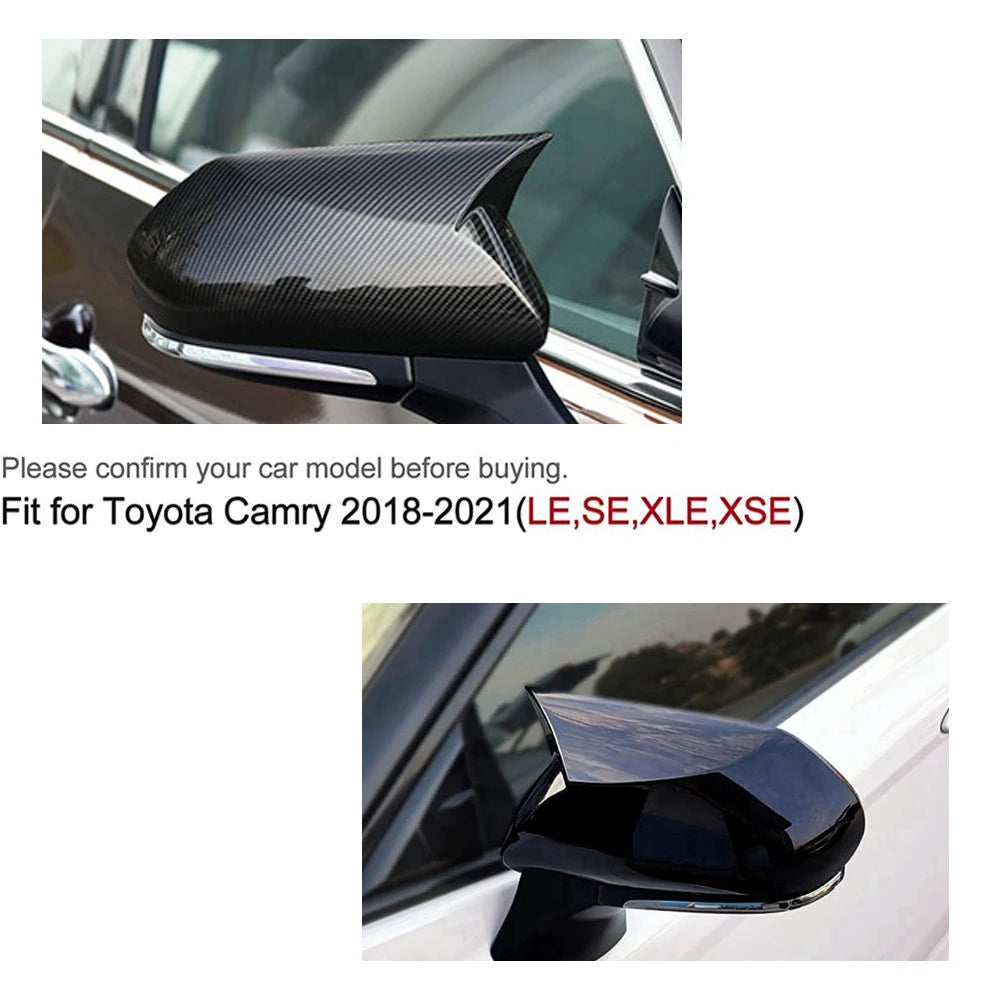 Για Toyota Camry 2018-2023 Κάλυμμα Κύρτας Πίσω Αριστερό Καπάκι Φύλλου Μirror Exterior Πόρτας Οπισθοκή Κάλυμμα Εσωτερική Περίπτωση Βάση Carbon Fiber Κέλυφος