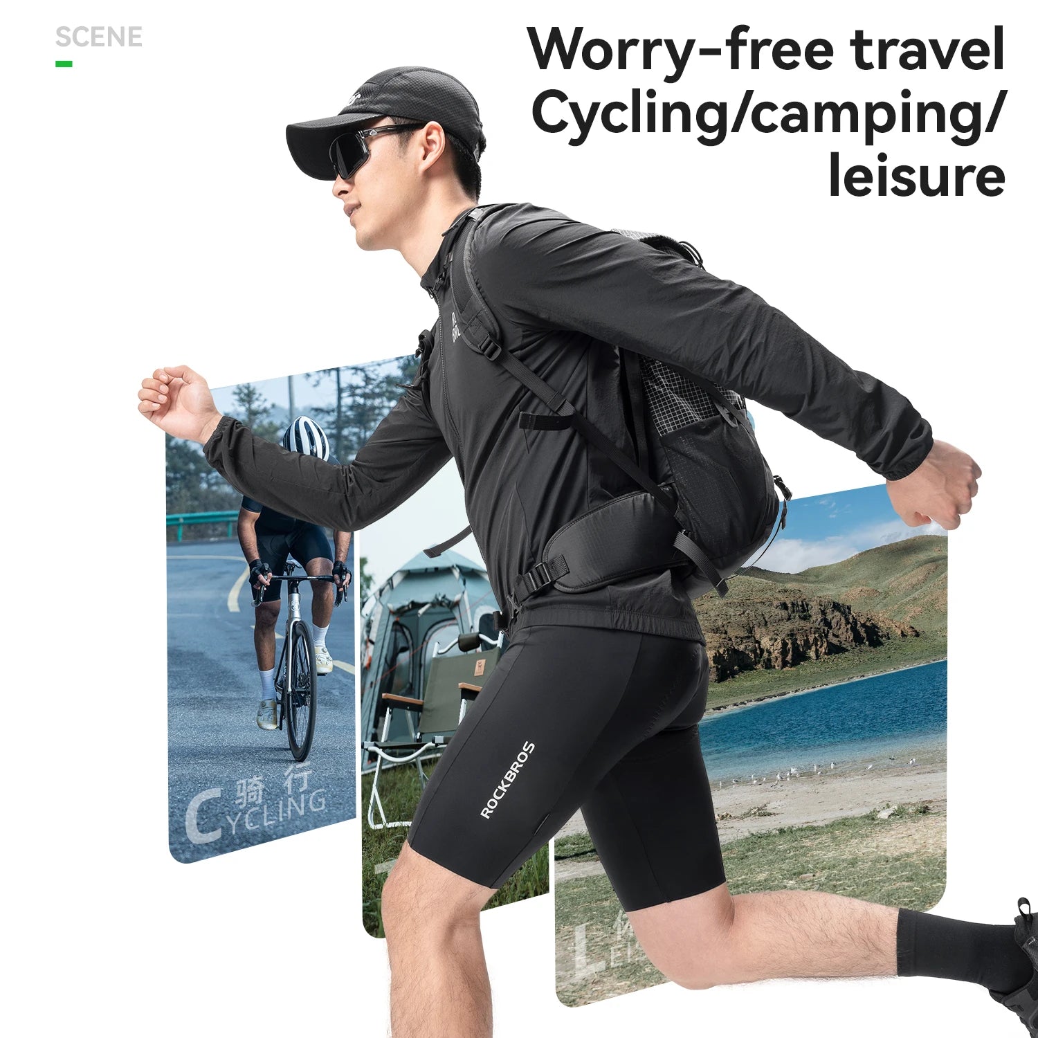 Men’s Cycling Windproof Jacket Lightweight Breathable Reflective Coat