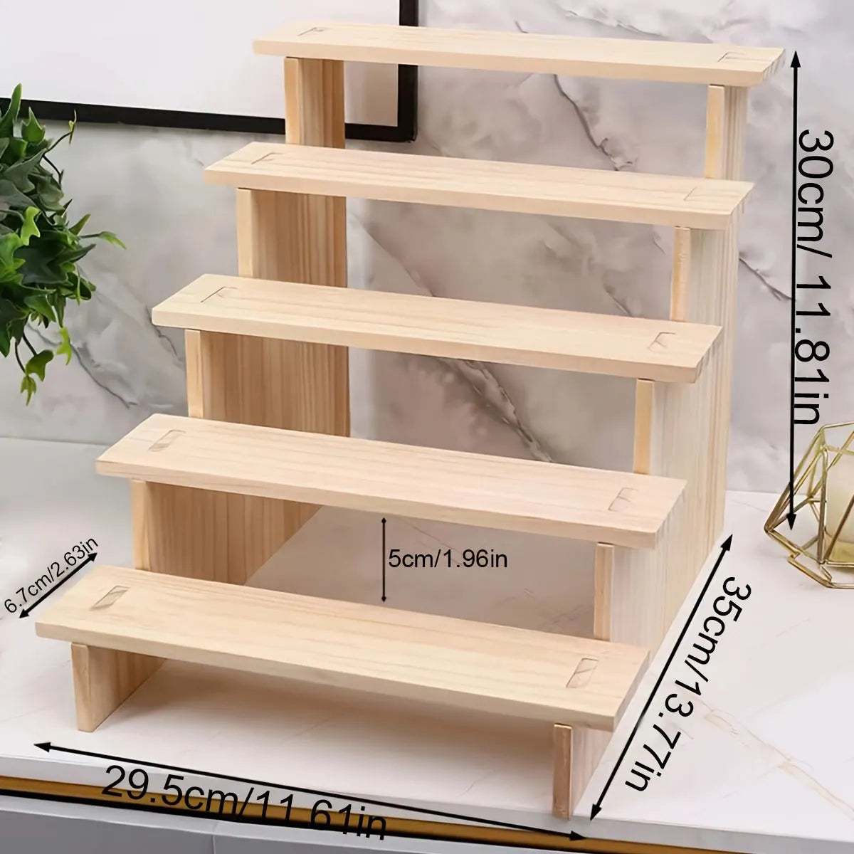 Wooden Tiered Display Stand, Two to Five Levels