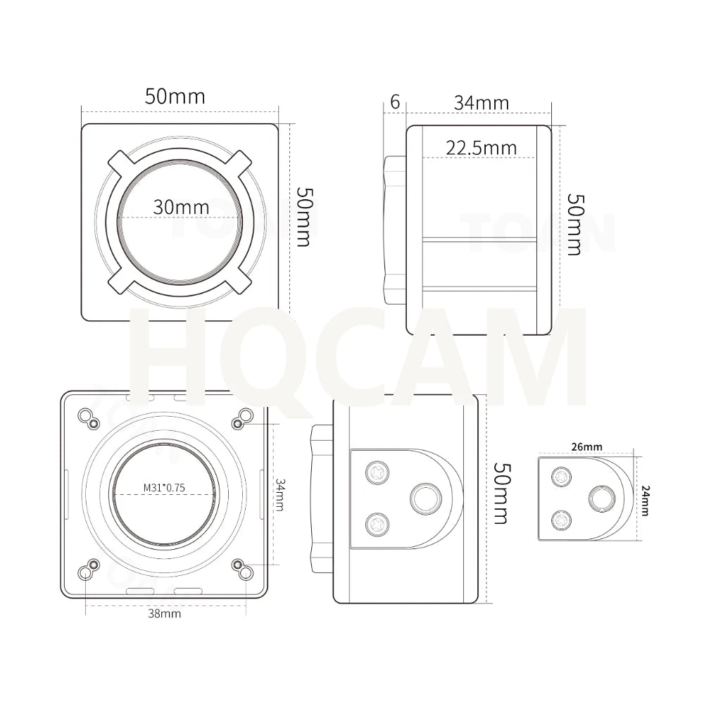 16MP 4K USB Webcam with 2.8-12mm Varifocal Lens