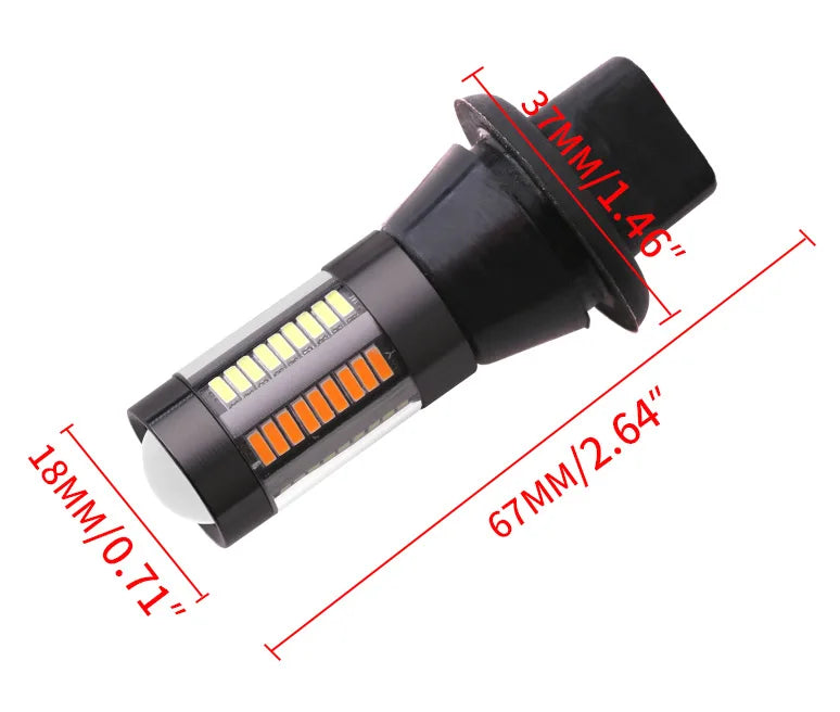 Dual Color LED Bulbs 2-Pack for Turn Signal and DRL