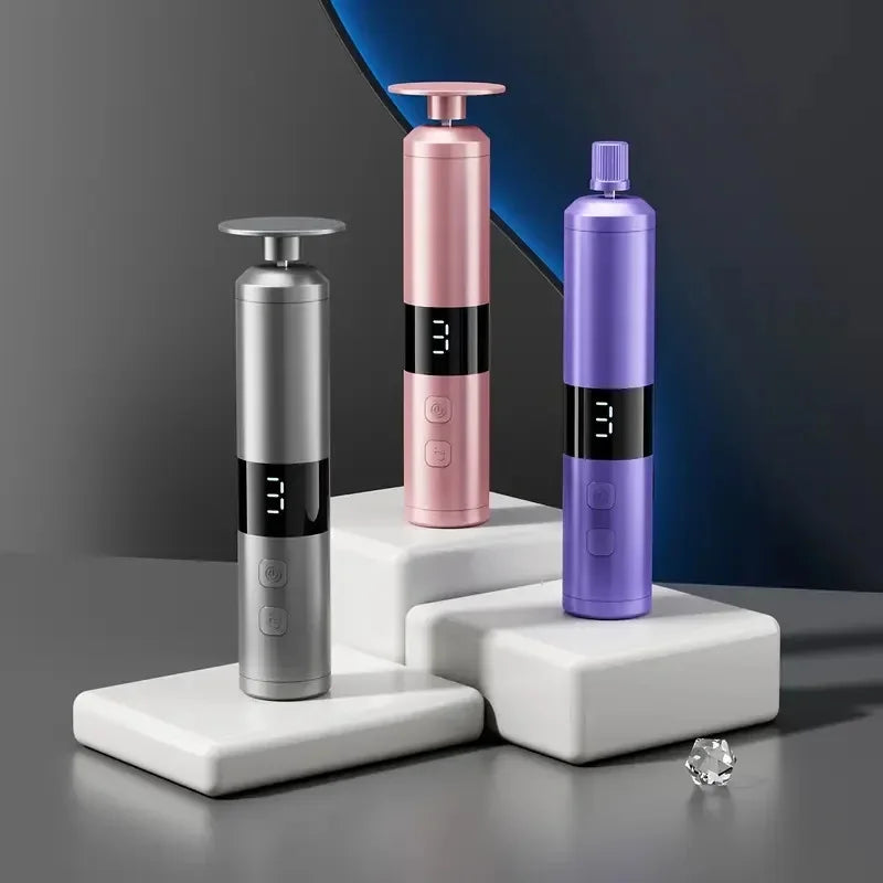 Elektrische manicure- en pedicureset met 16 opzetstukken, LCD, 3 snelheden
