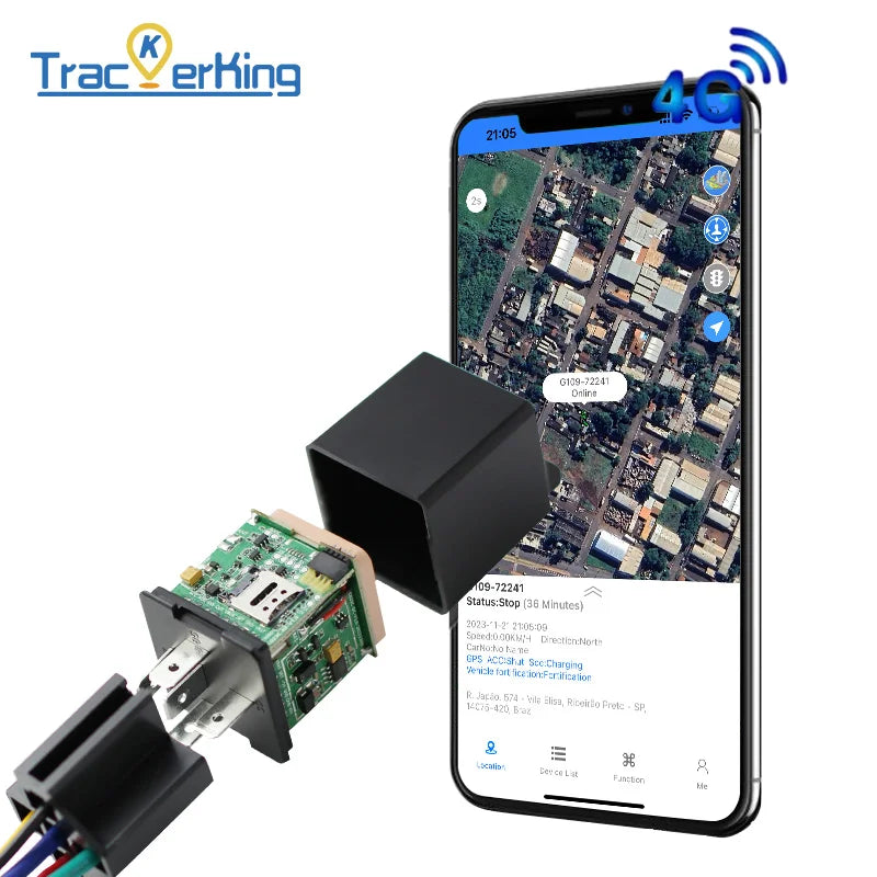 9-90V Relay GPS Tracker Car Motorcycle ACC Status DK09 4G Tow Away Power Off SMS Alarm Shock Move Call Cut Oil