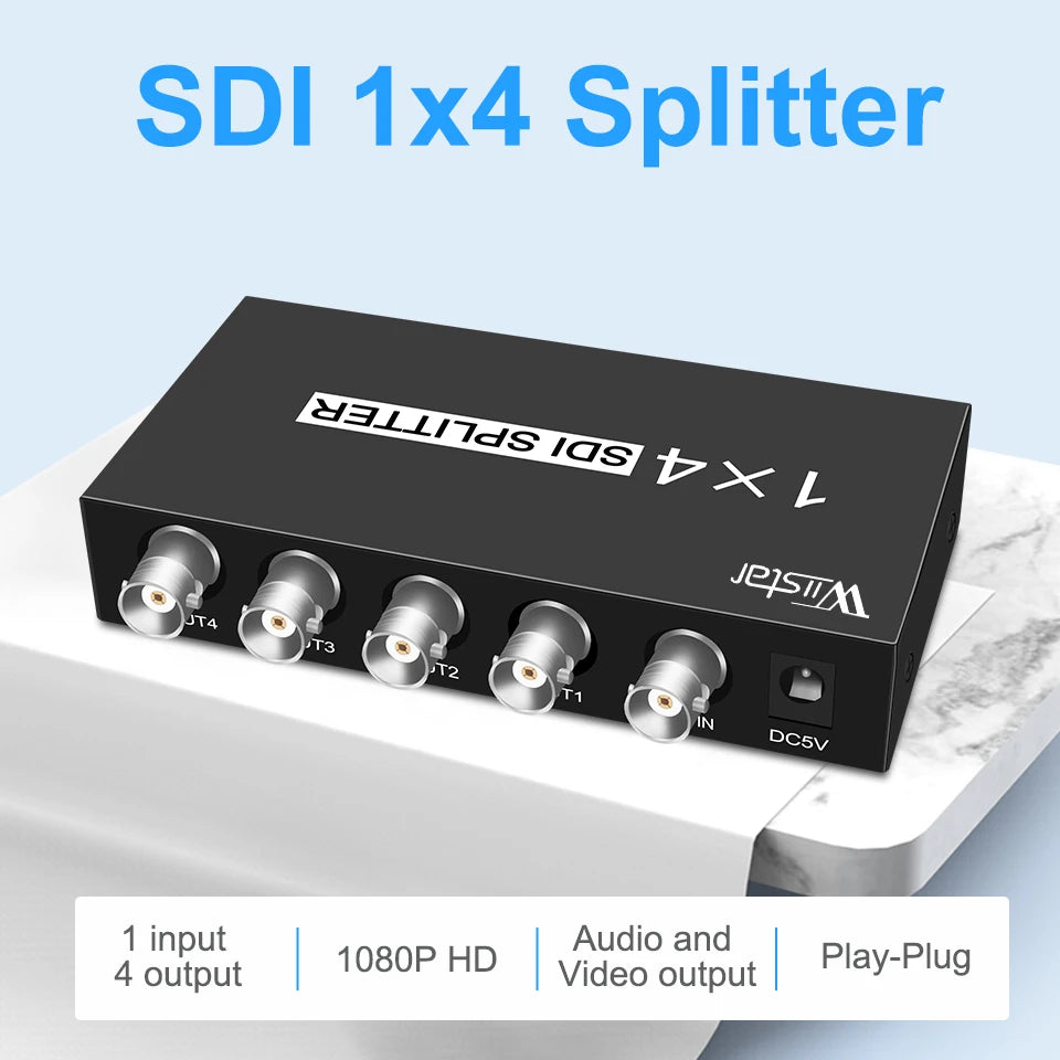 SDI Distribution Splitter - 1x2 or 1x4