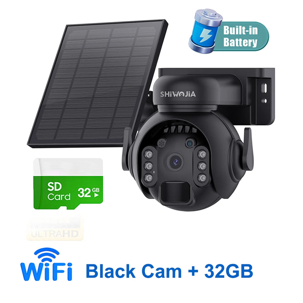 Solar Battery PTZ Camera - Wi-Fi or 4G Options