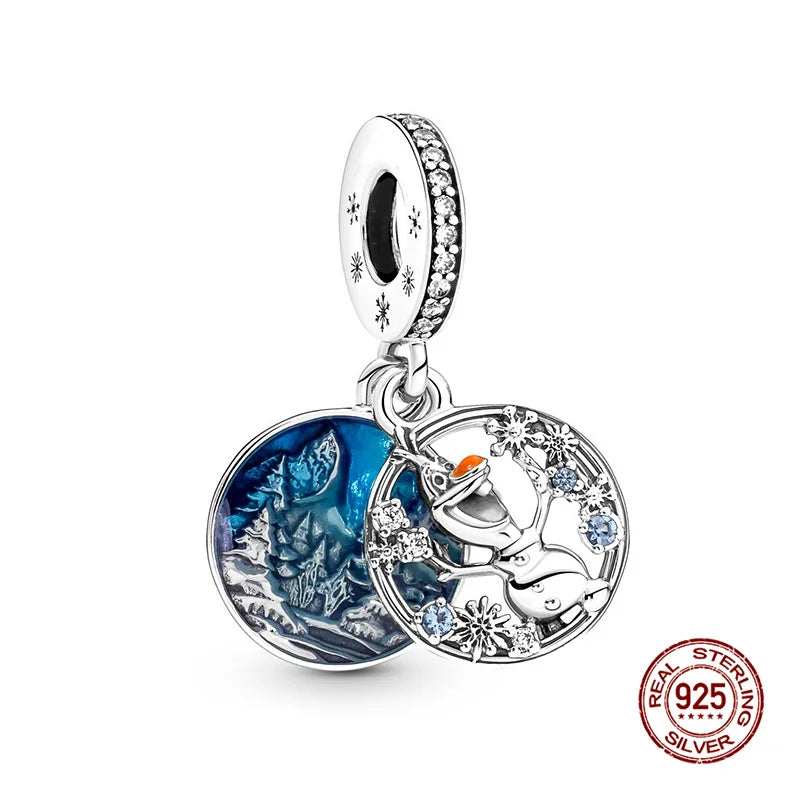 925 Silver Witch Charm Bead for Disney-Inspired Bracelets