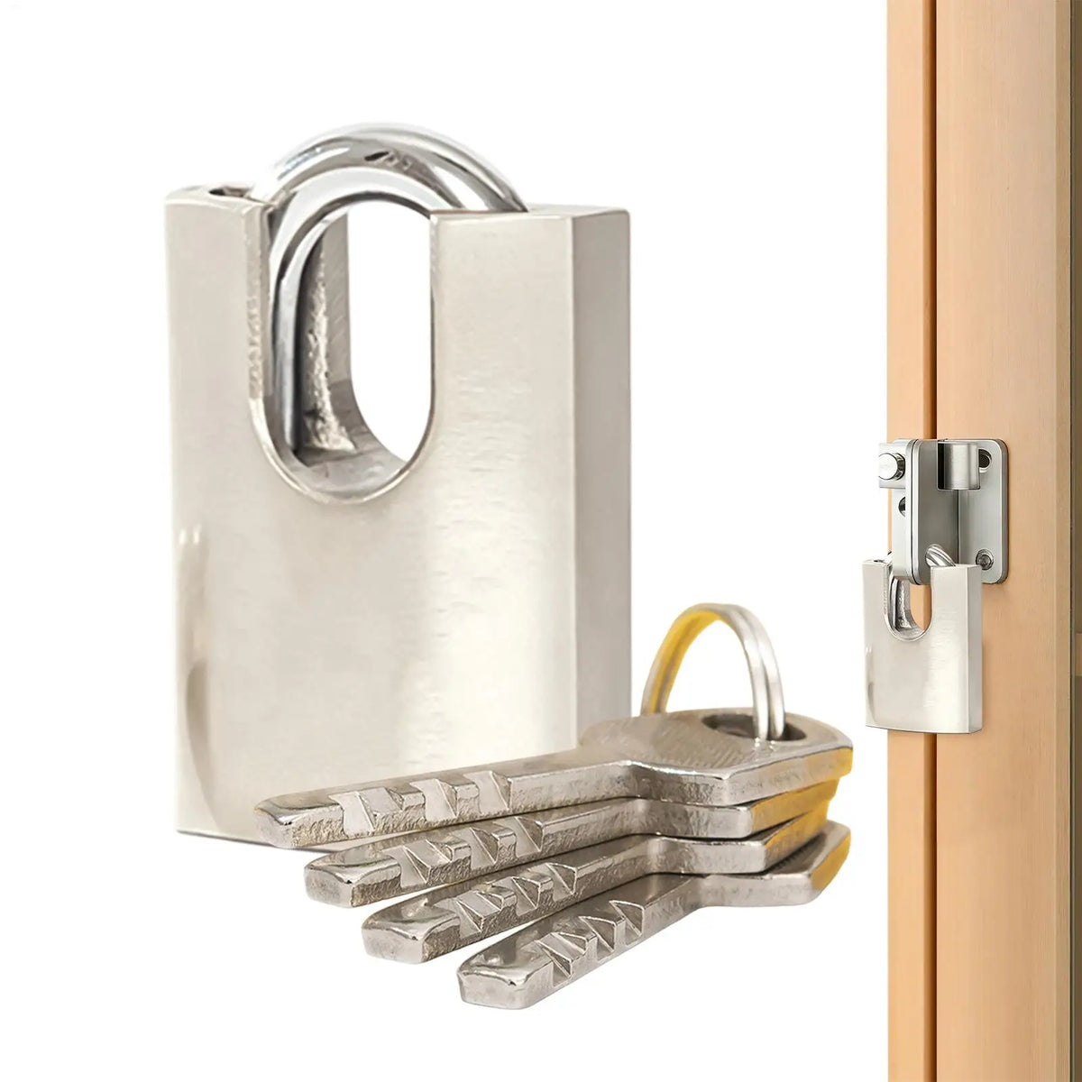 Cadenas d’extérieur avec anse en acier trempé
