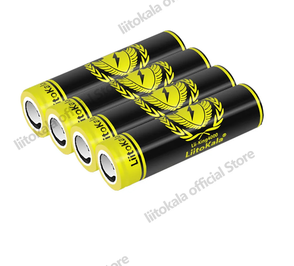 4pcs LiitoKala Lii-King4000 Highest Capacity 18650 4000mAh battery Original 3.6V Reachargeable batteries for flashligh