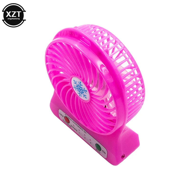 Mini hordozható ventilátor USB újratölthető ventilátor hordozható újratölthető LED-lámpa ventilátor hűtő Mini asztali USB 18650-elem ventilátor hűtés