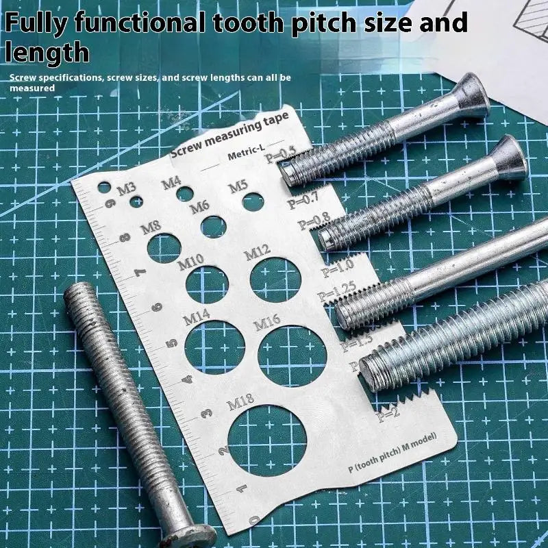 Screw Thread Pitch and Diameter Gauge