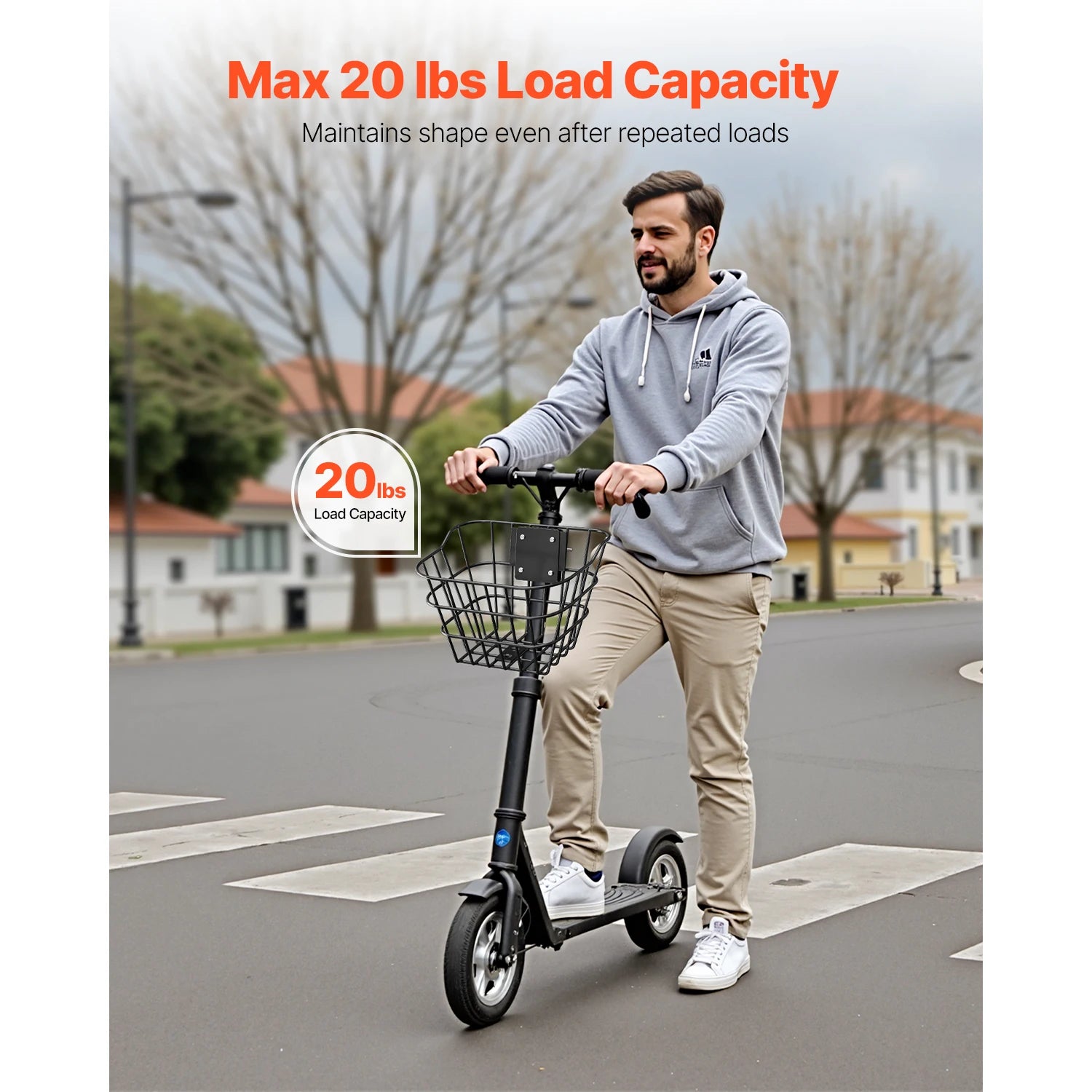Predný košík na bicykel pre kolobežky a bicykle – oceľový nosič do 9 kg