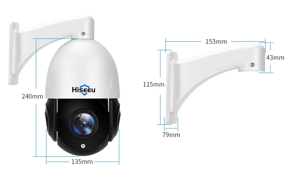 8MP PTZ PoE Outdoor Dome Camera 30X Optical Zoom