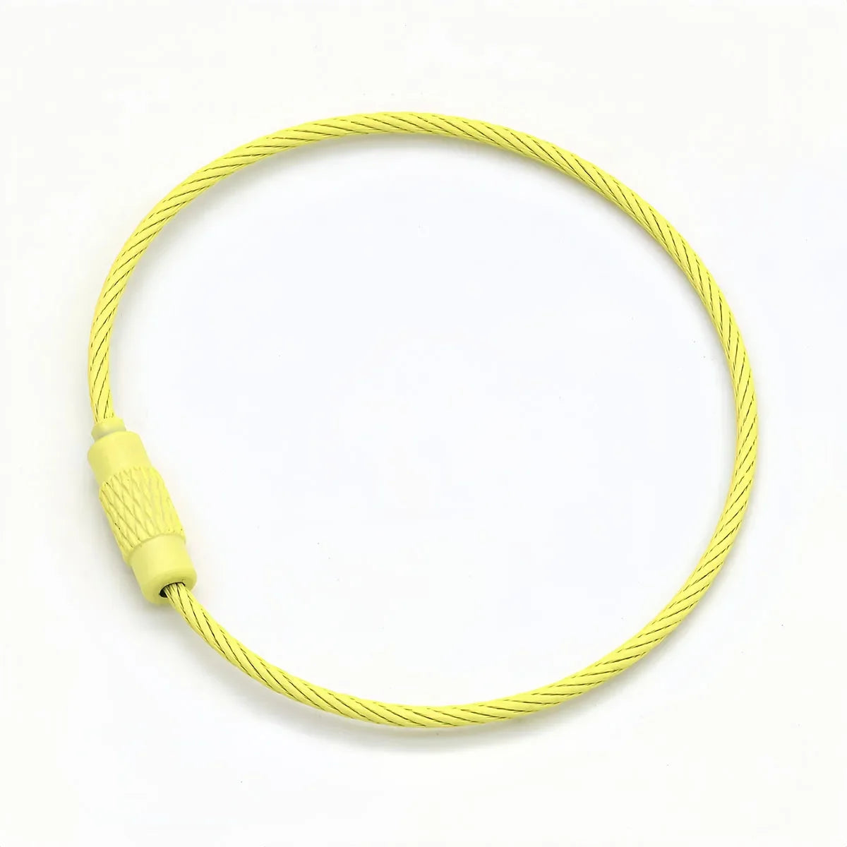 5/10pcs Stainless Steel Wire Keychain Ring Key Keyring Circle Rope Cable Loop Outdoor Camp Luggage Tag Screw Lock Gadget