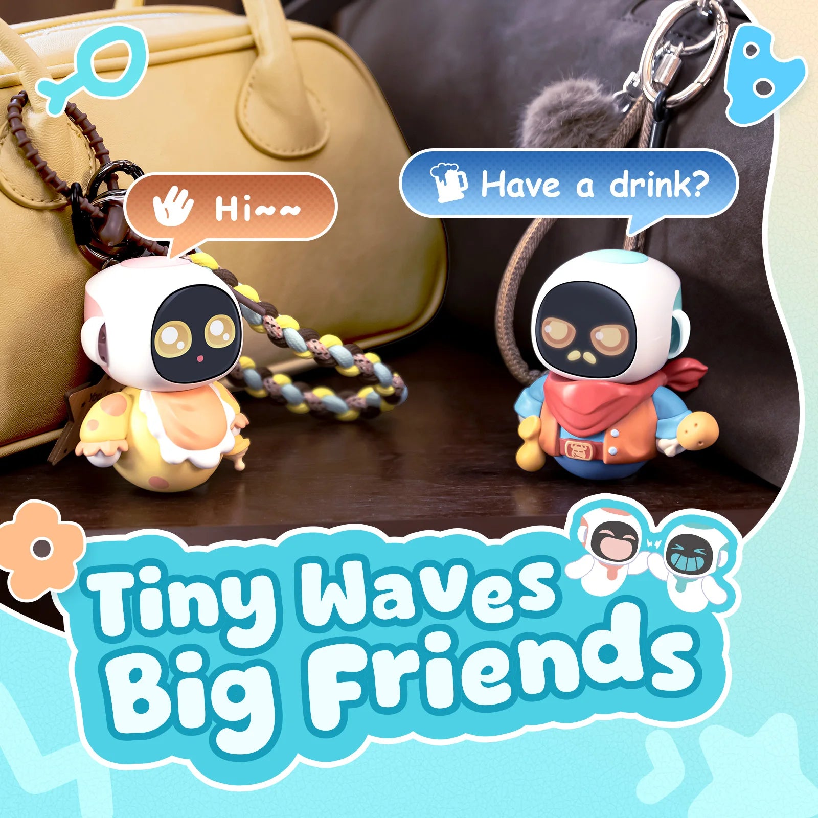 Tiny AI Charm Robot with Voice Chat and Emotional Responses