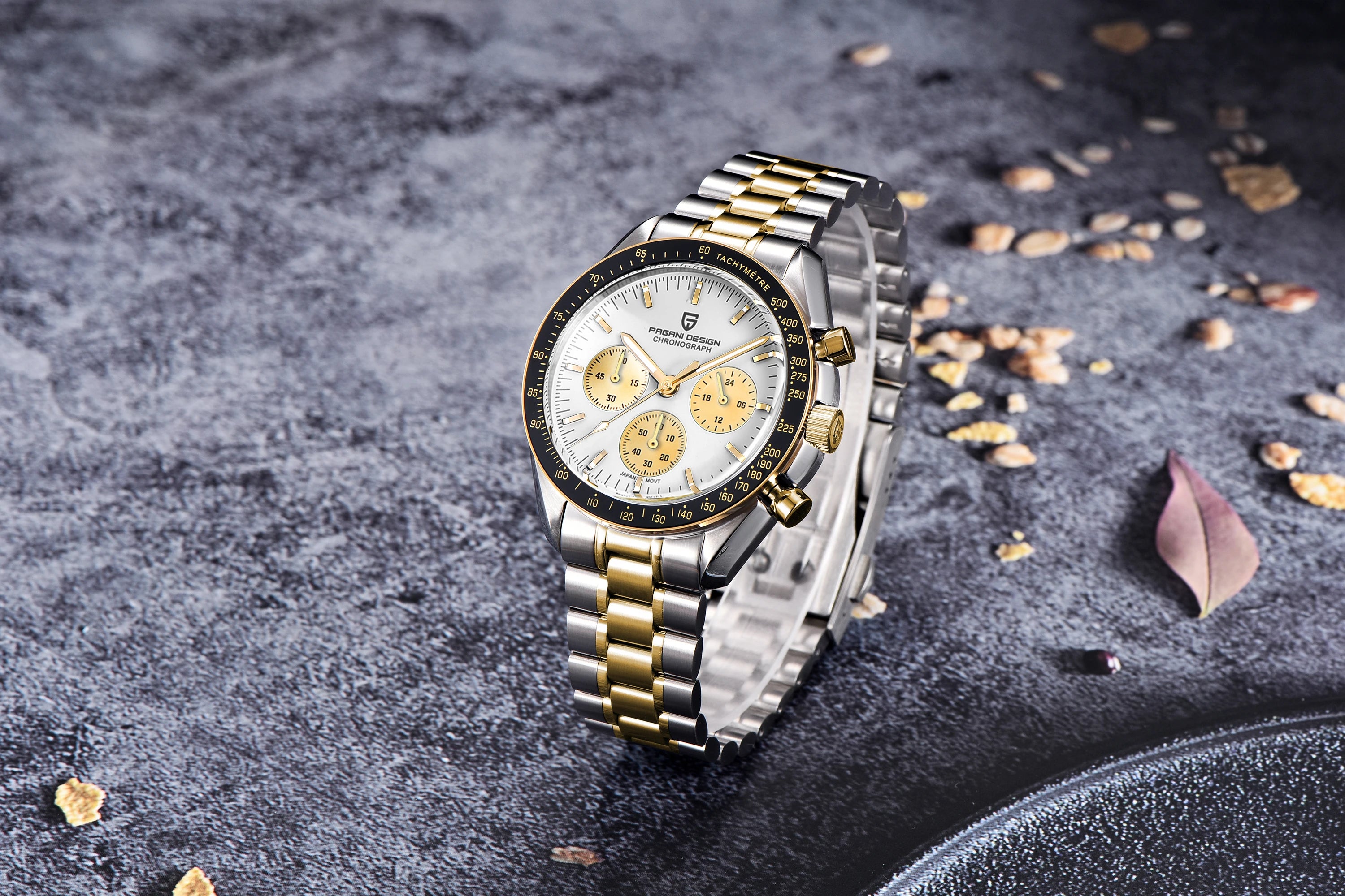 Pagani Design Chronograph Quartz Watch Men's Sapphire Steel 100M