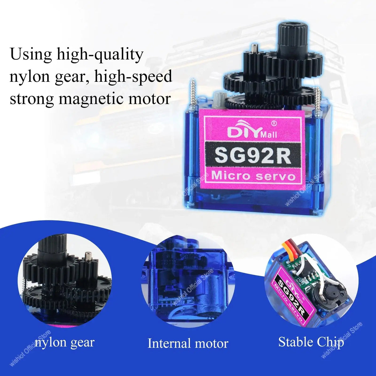 SG92R Micro Servo, Angle or Continuous-Rotation Options