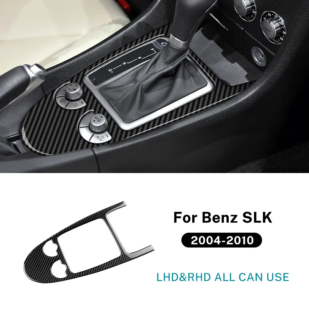 Carbon Fiber Gear Shift Trim Sticker for Mercedes Benz SLK R171