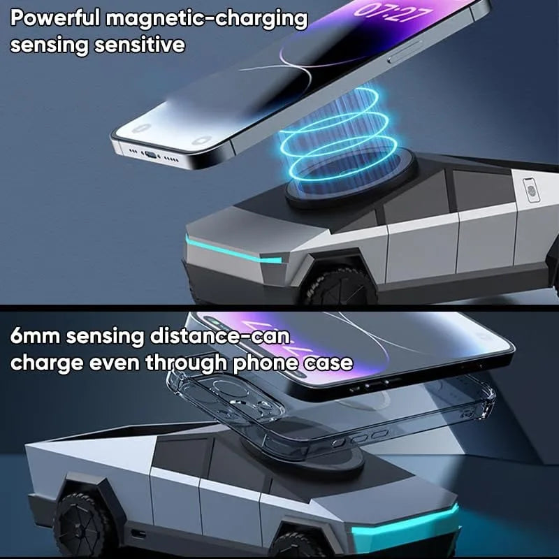 Car-Model Three-Device Wireless Charging Station