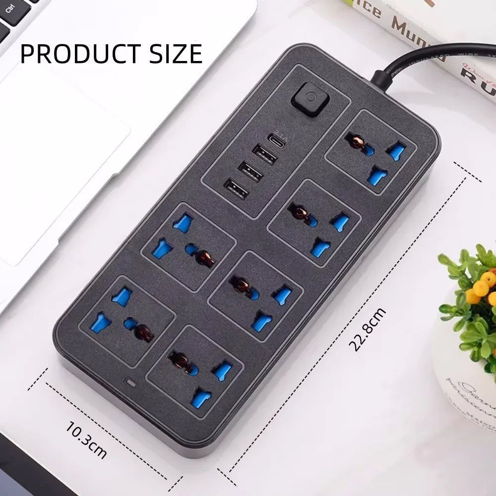 Extensão elétrica com USB e USB-C