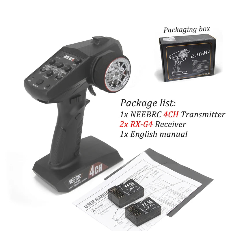 2.4GHz RC Car Radio System - 4 or 7 Channels