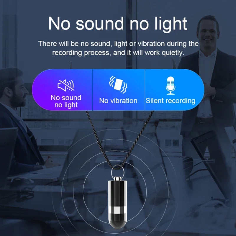 Mini Voice Activated Recorder Digital Audio Recording Keychain Device Wearable Sound Professional Micro Dictaphone STTWUNAKE