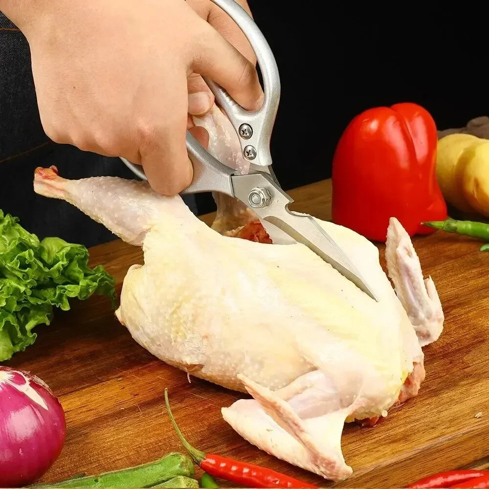 Professional 8.5-inch kitchen scissors with a variety of handle materials to choose from; multi-functional tool food scissors