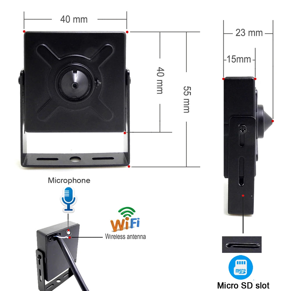 Mini WiFi Security Camera 5MP HD with Motion Detection Audio