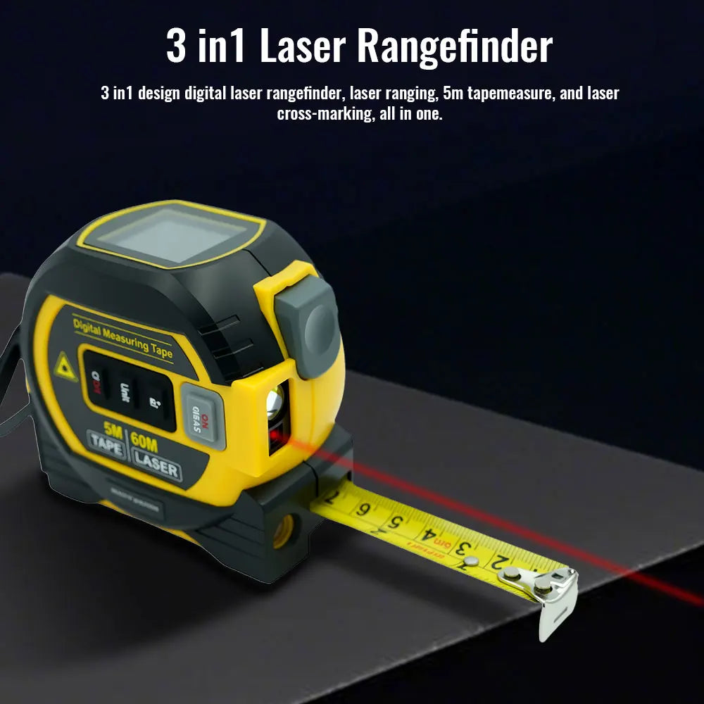 mètre laser avec ruban intégré de 5 m