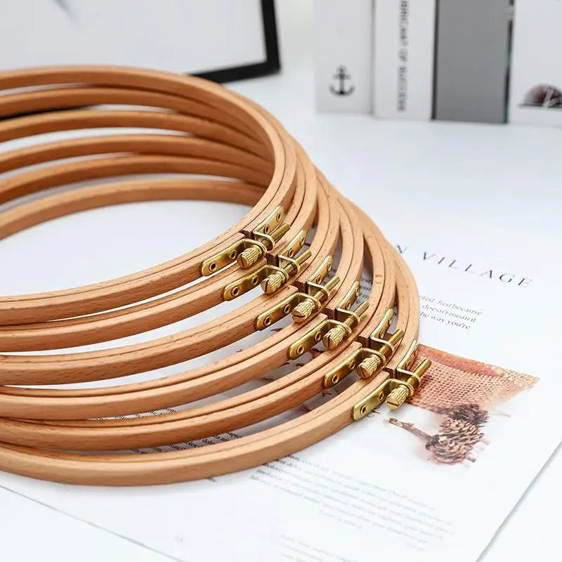 Beech Wood Embroidery Hoop for Cross Stitch, Nine Sizes