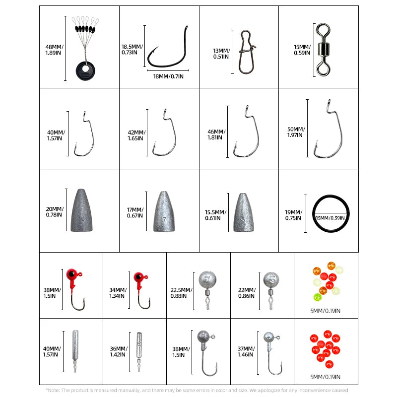 Set di accessori da pesca Texas Rig ShareShark — 132/133 pezzi