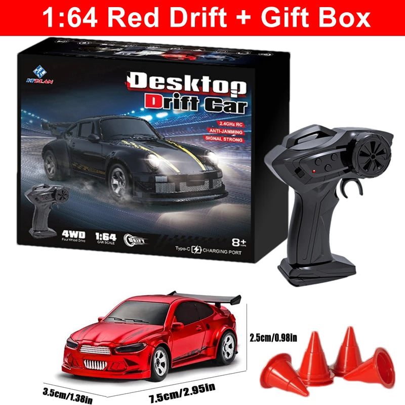 1/64 High‑Speed Drift RC Car 4WD Mini Racing Model