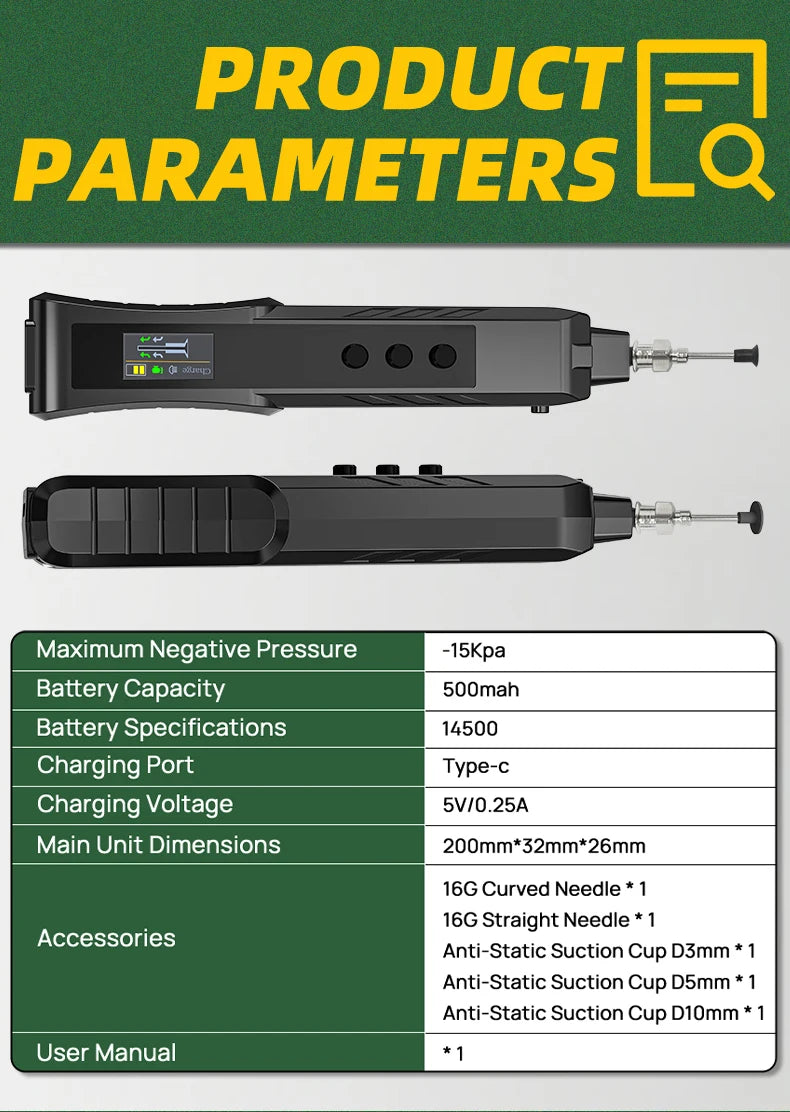 Oplaadbare vacuüm SMD-componentoppikker pen