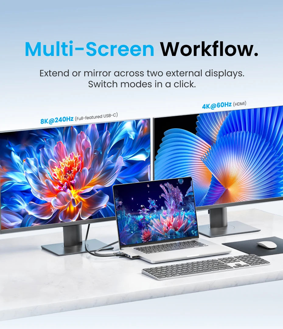 USB-C-Laptop-Hub - 6-in-2 oder 7-in-2