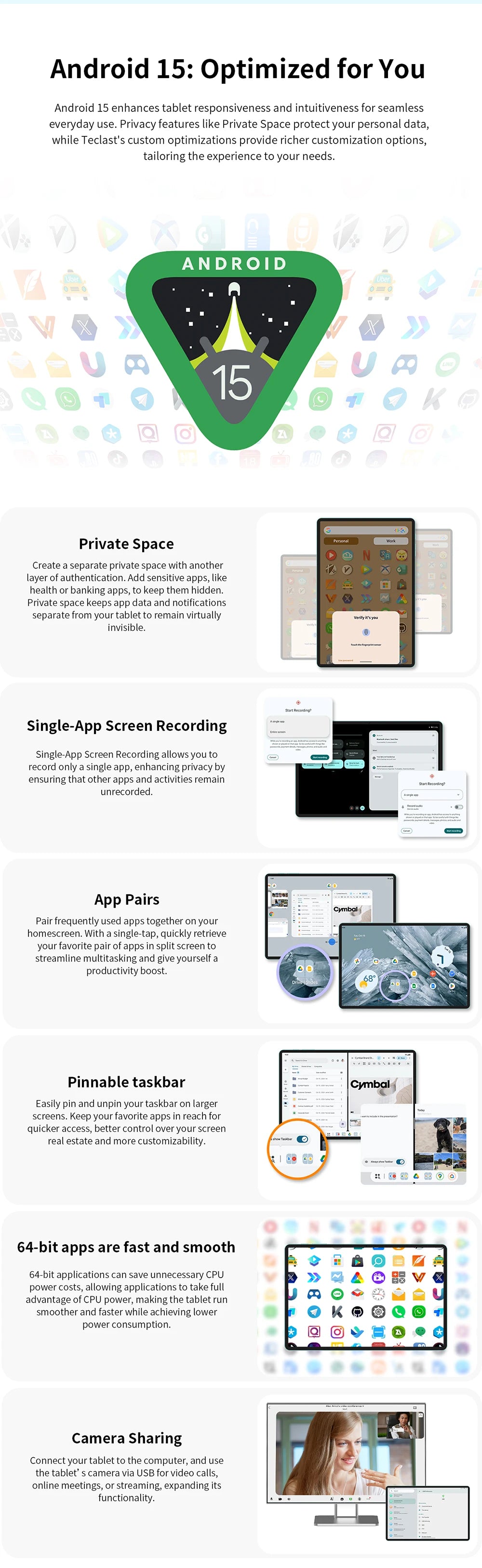 Teclast P50 2025 Android 15 Ταμπλέτα με οθόνη IPS 11"