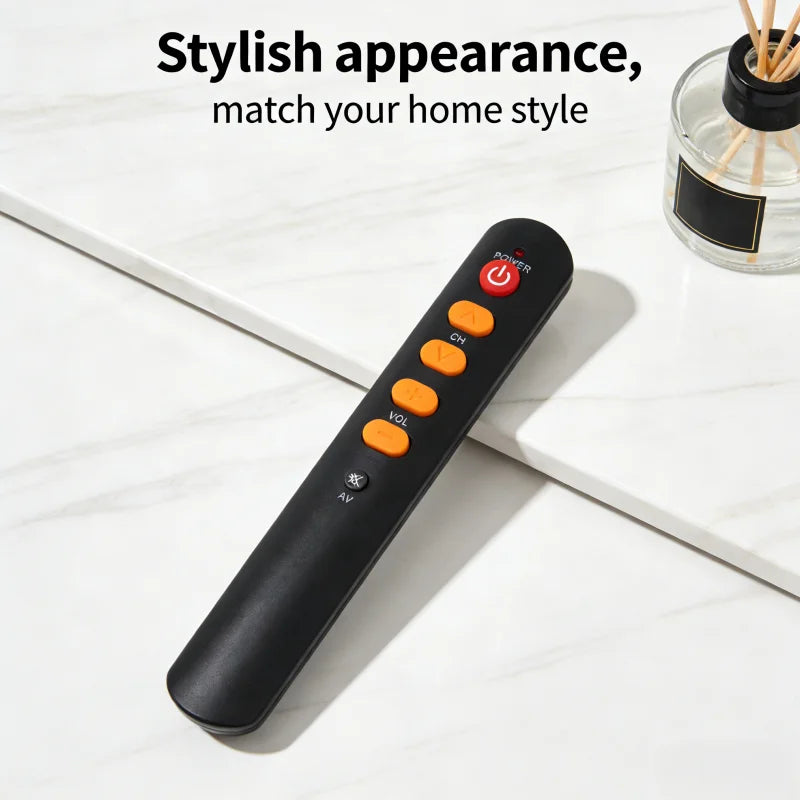 6 Button Learning IR Remote Control, Universal Infrared Code Duplicator for TV/STB/DVD/DVB/HIFI, Easy Setup Copy Remote Controll