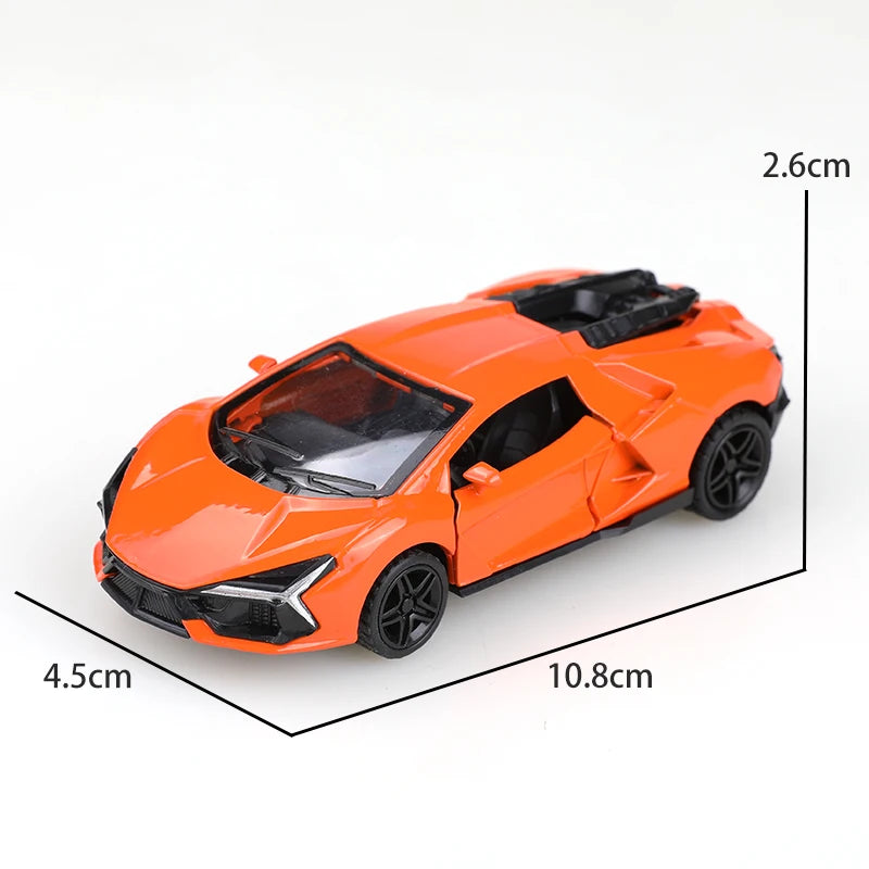 Metal Pull-Back Sports Car Model with Opening Doors