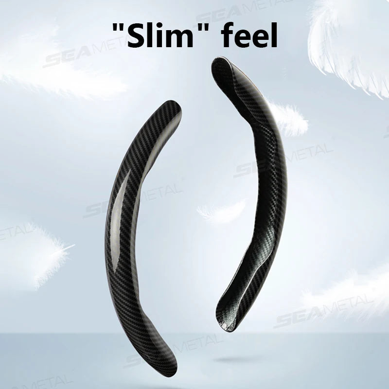 SEAMETAL Car Steering Wheel Cover Self-Adhesive Steer Wheel Hard Shell Protection Cover Anti-Scratch 37-39cm Steering Protector