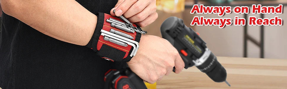 Adjustable Magnetic Screw-Holding Wristband