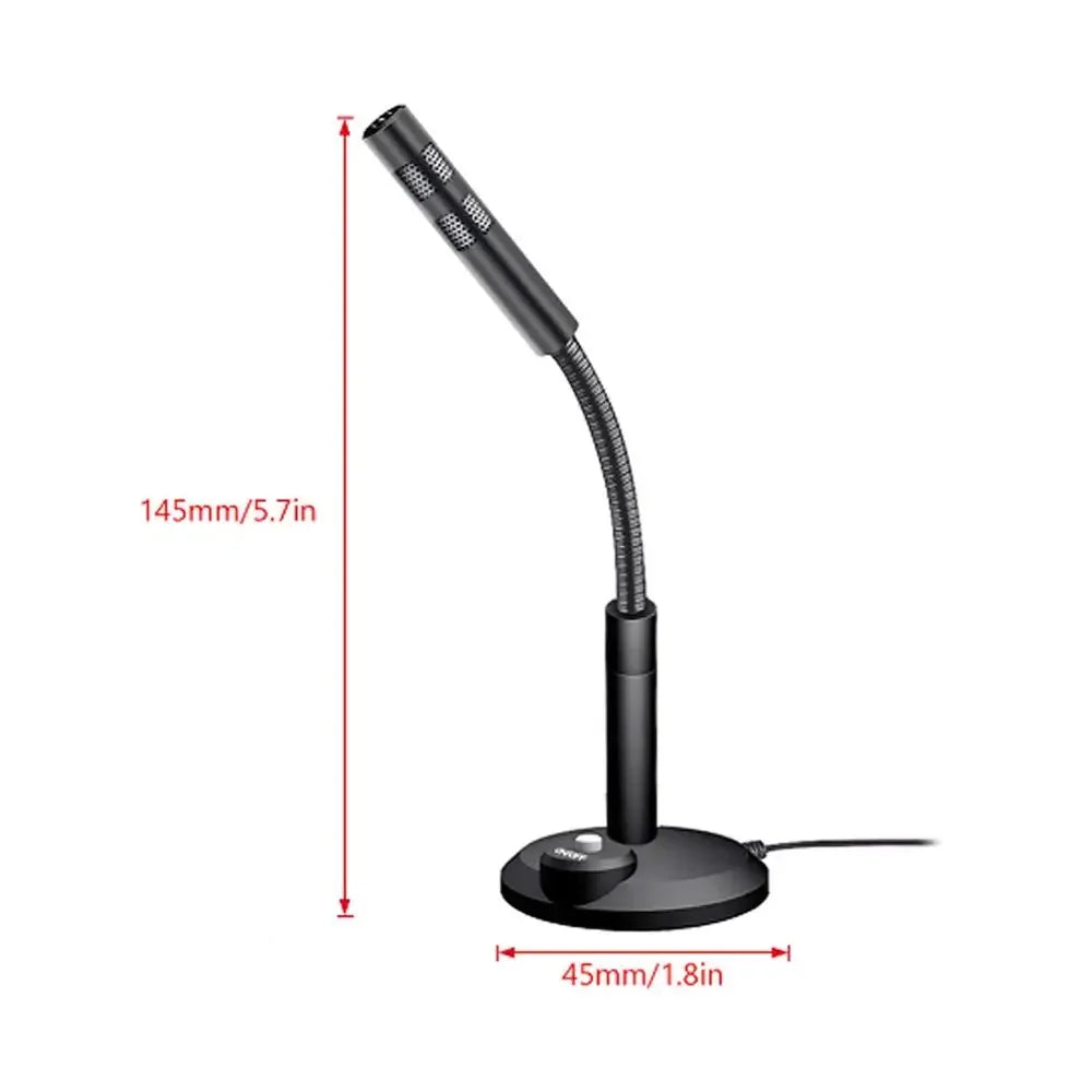 Desktop Gooseneck Microphone, USB or 3.5mm