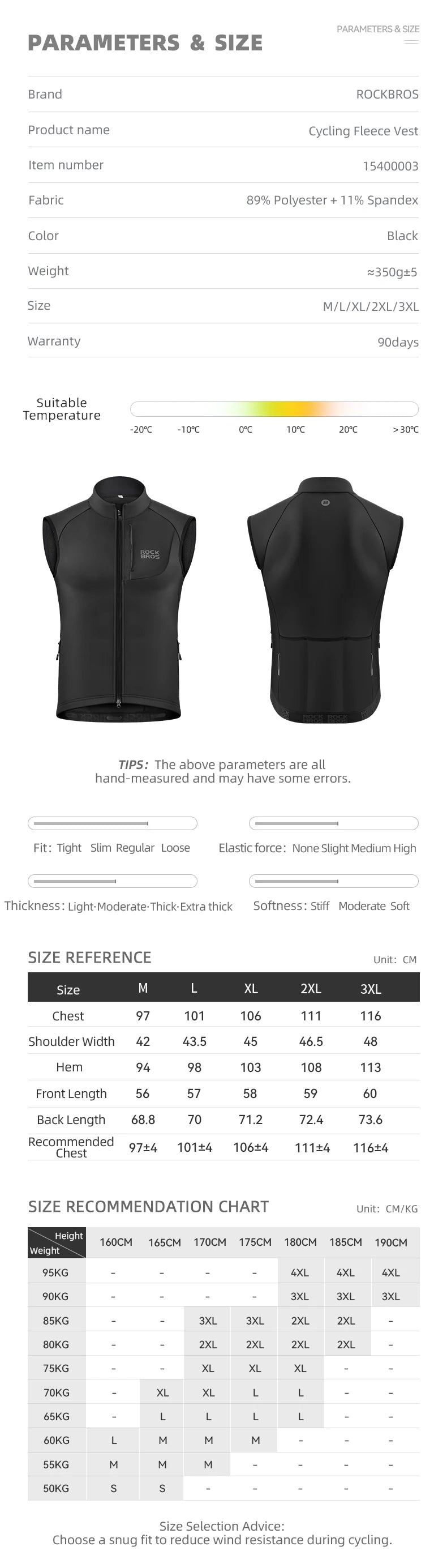 Men’s Windproof Cycling Vest for Cold Weather Riding